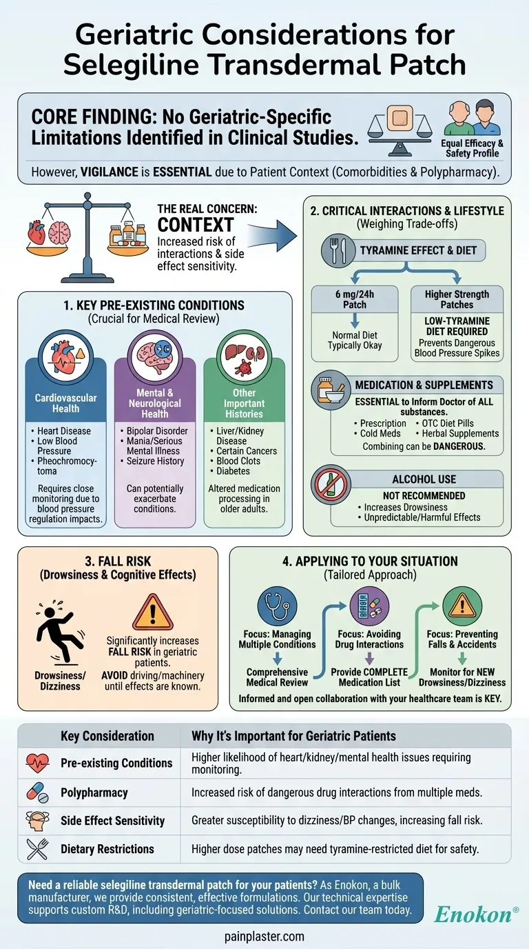 Gibt es für geriatrische Patienten, die Selegilin transdermales Pflaster verwenden, besondere Bedenken?Tipps zu Sicherheit und Pflege Visuelle Anleitung