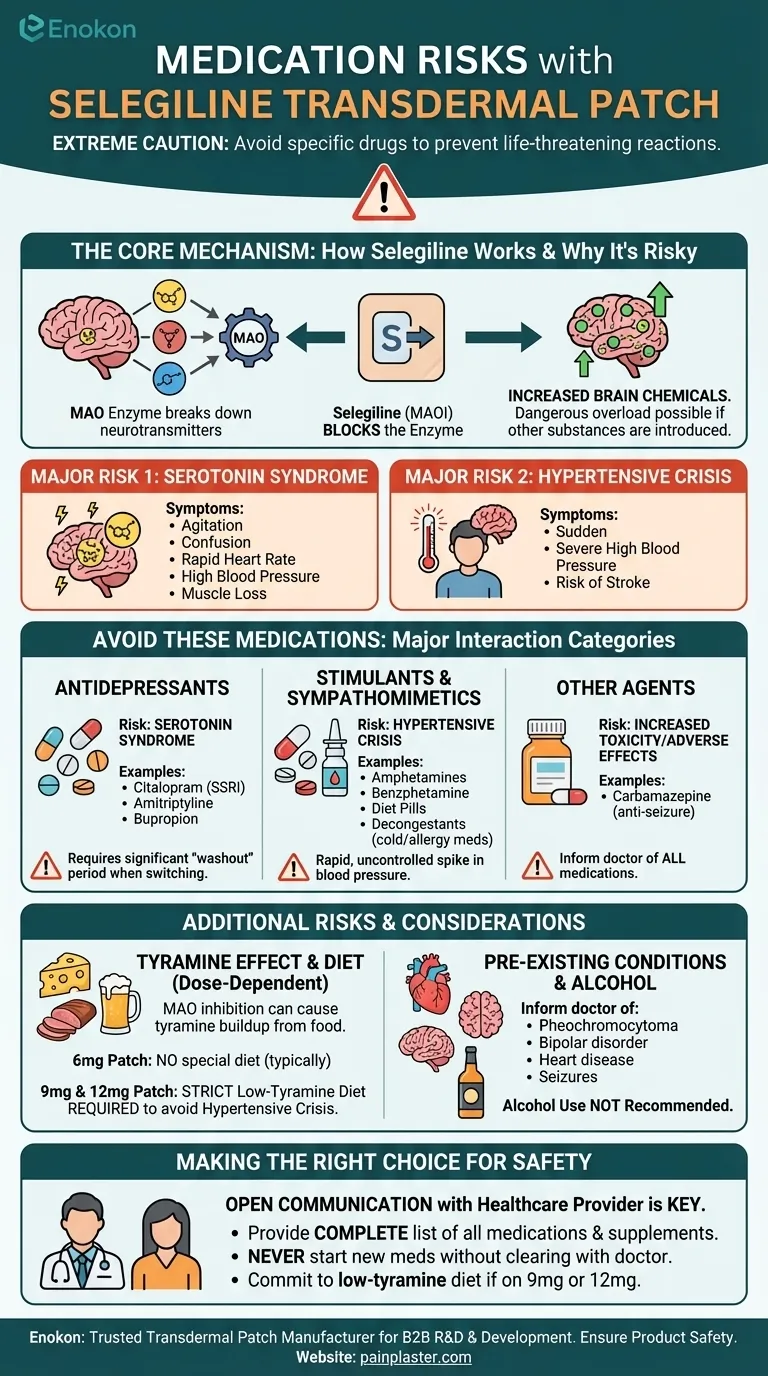 セレギリン経皮吸収パッチと併用してはいけない薬は？危険な相互作用を避ける ビジュアルガイド