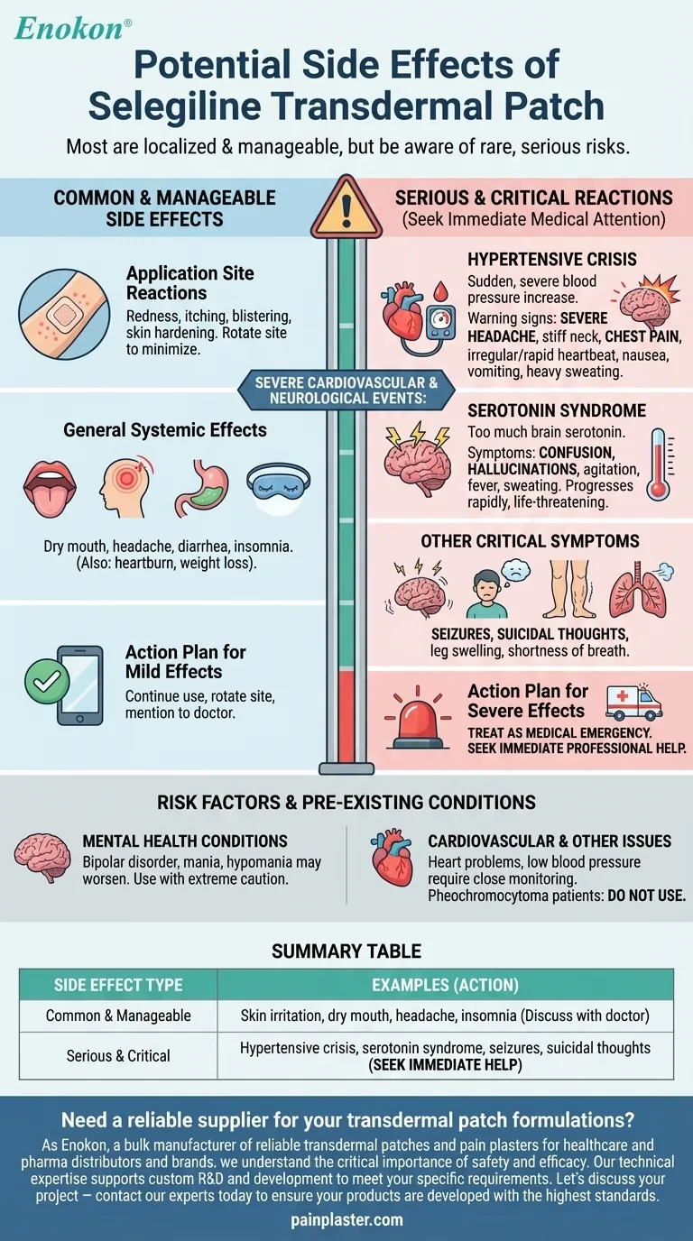 セレギリン経皮パッチの潜在的な副作用とは？主なリスクと安全性のヒント ビジュアルガイド