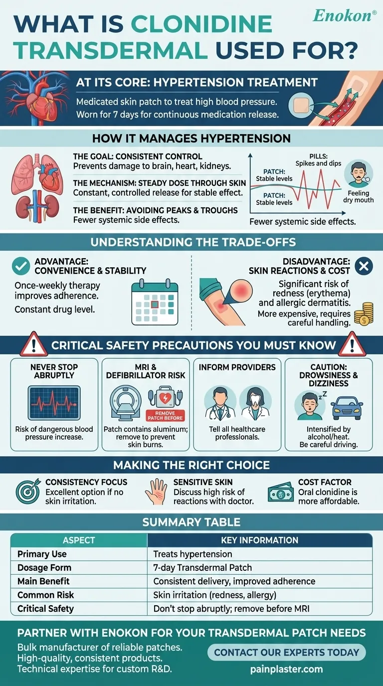 ¿Para qué se utiliza la clonidina transdérmica?Control eficaz de la hipertensión y los sofocos Guía Visual
