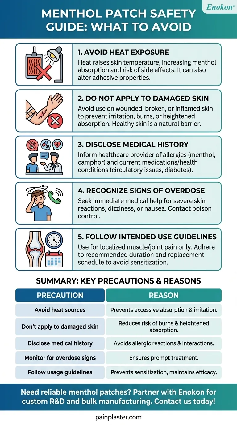メントールパッチの使用中に避けるべきことは？効果的な鎮痛のための安全上のポイント ビジュアルガイド