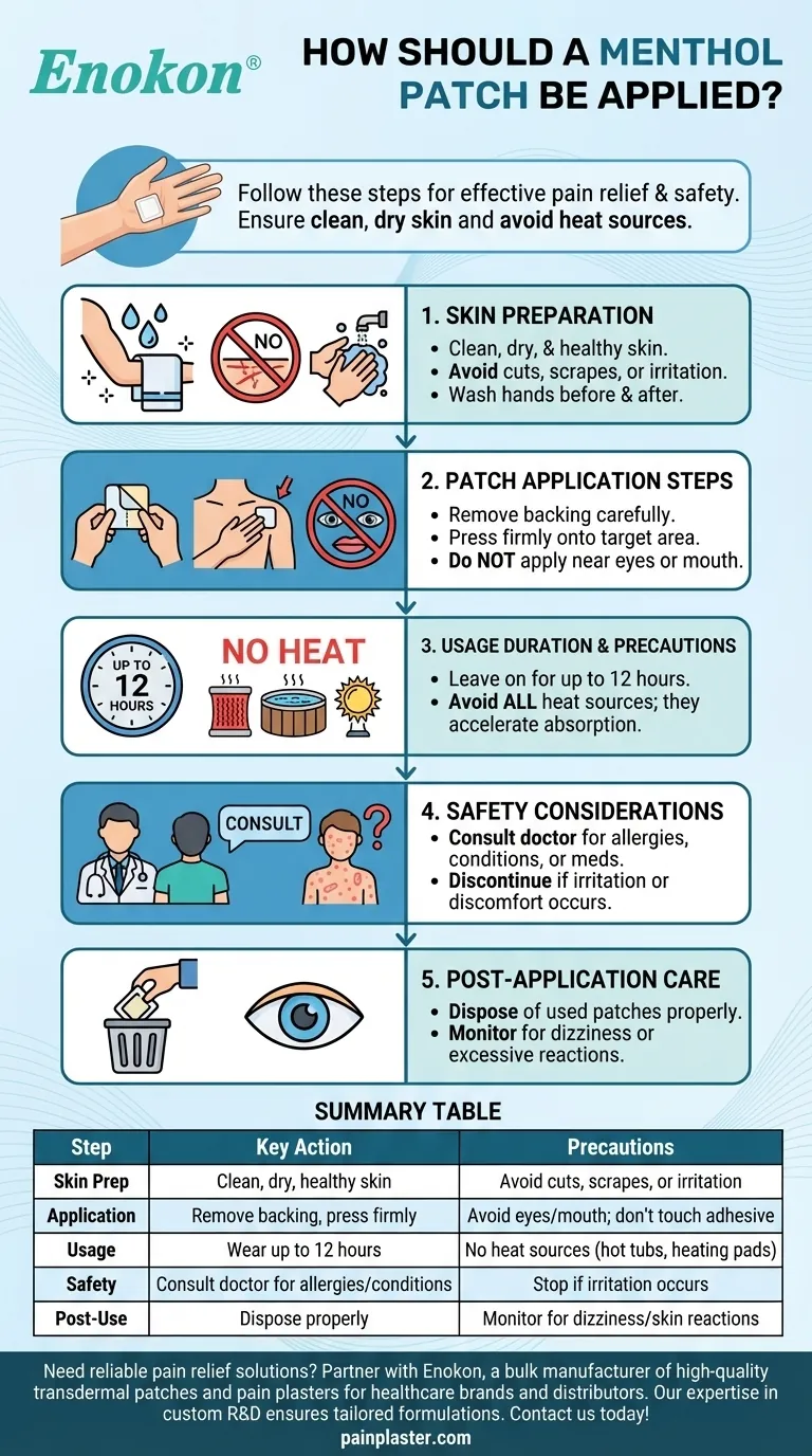 How should a menthol patch be applied? Follow These Steps for Safe & Effective Pain Relief Visual Guide