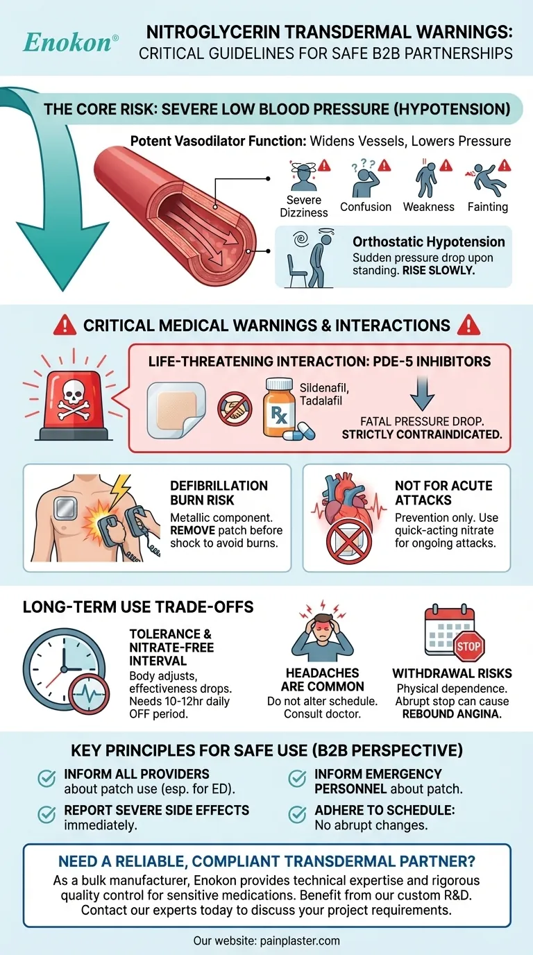 ニトログリセリンの経皮使用に関連する警告は？主なリスクと安全ガイドライン ビジュアルガイド