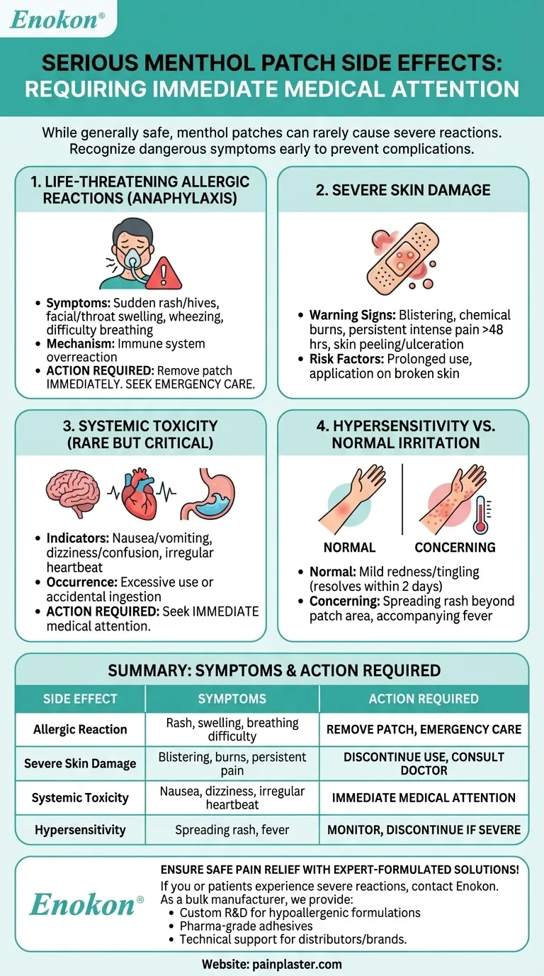 薄荷贴有哪些需要立即就医的严重副作用？ 图解指南