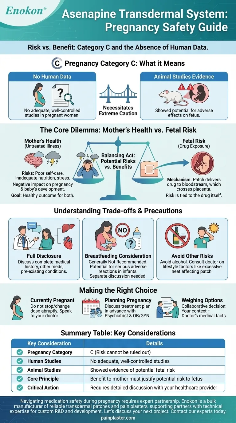 Is the Asenapine transdermal system safe to use during pregnancy? Understand the Risks and Benefits Visual Guide
