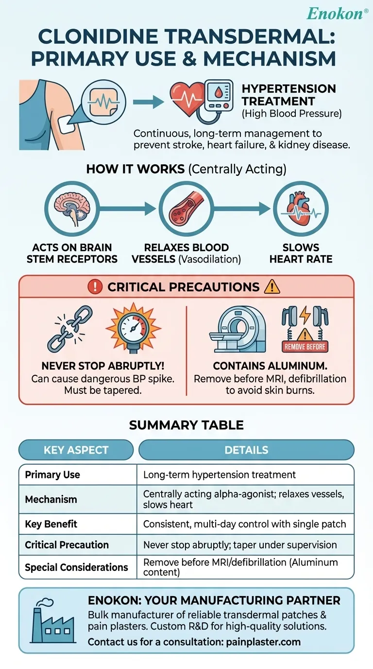 経皮クロニジンは主にどのような治療に使用されますか？週間投与による高血圧管理 ビジュアルガイド