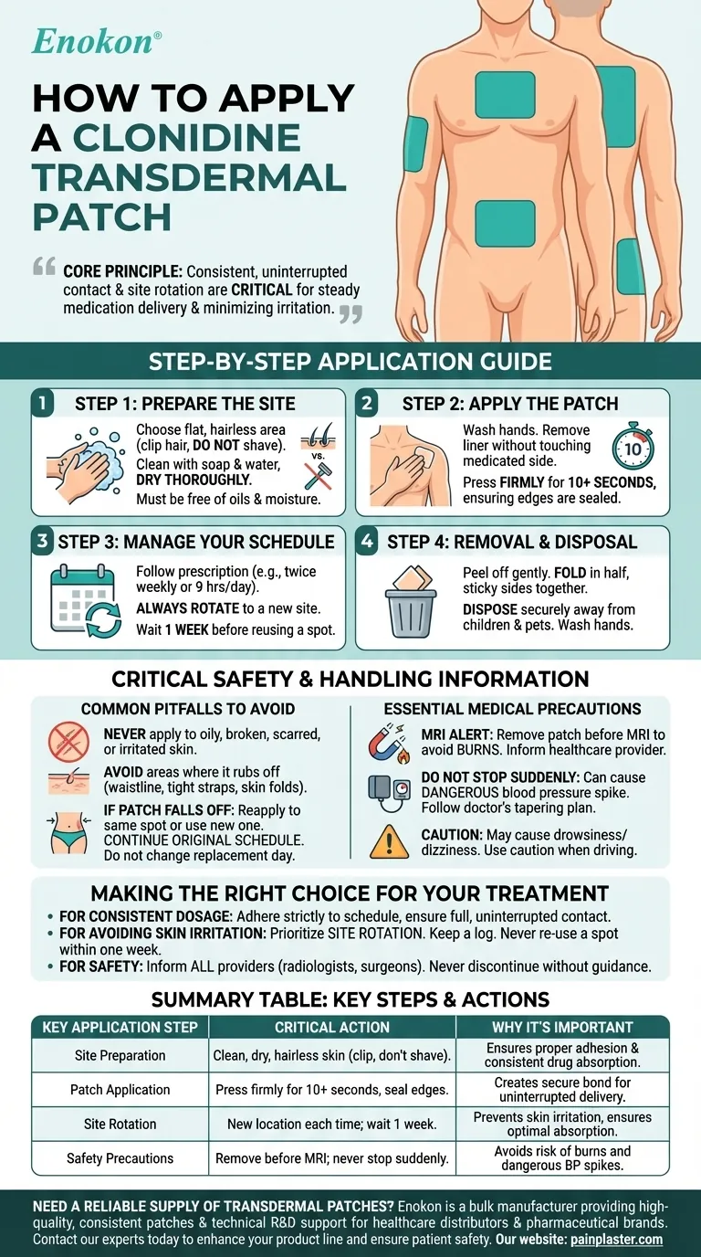 クロニジン経皮吸収型製剤はどのように使用すべきか？安全で効果的な使用のための主なステップ ビジュアルガイド
