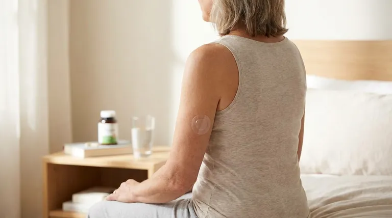 Qual é o objetivo do adesivo transdérmico de estradiol?Aliviar os sintomas da menopausa e muito mais