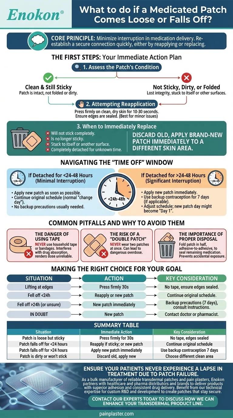 パッチが緩んだり外れたりしたらどうすればいい？クイックフィックスと安全のヒント ビジュアルガイド