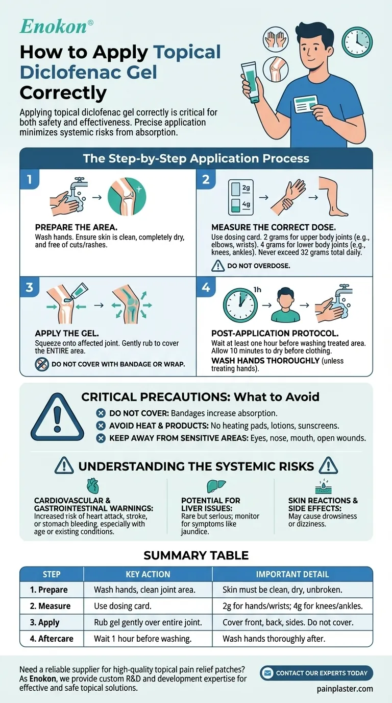 ジクロフェナク外用ゲルはどのように塗るべきか？安全で効果的な鎮痛のためのステップバイステップガイド ビジュアルガイド