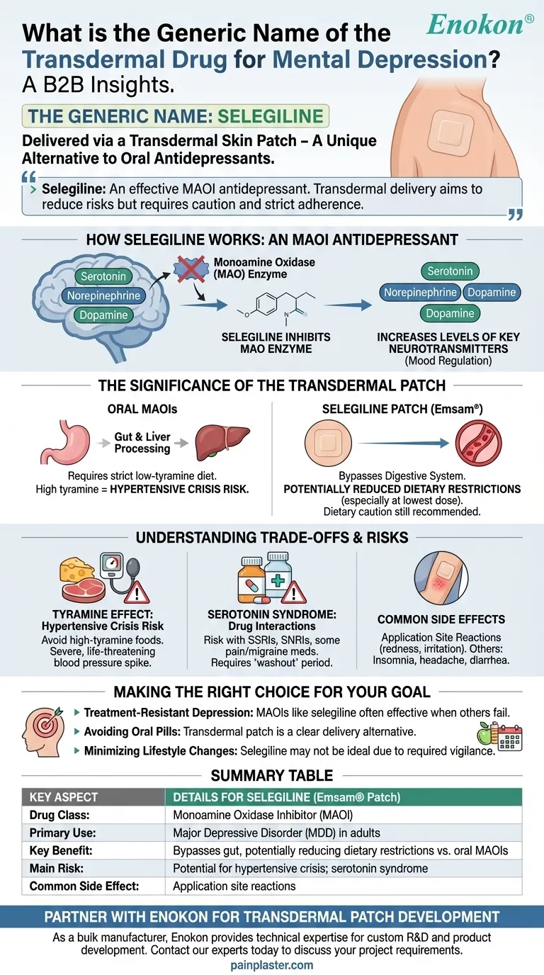 用于治疗成人精神抑郁症的透皮药物的通用名称是什么？西格列汀解释 图解指南