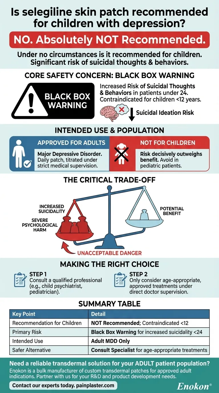 O penso cutâneo de selegilina é recomendado para crianças com depressão?Preocupações de segurança explicadas Guia Visual