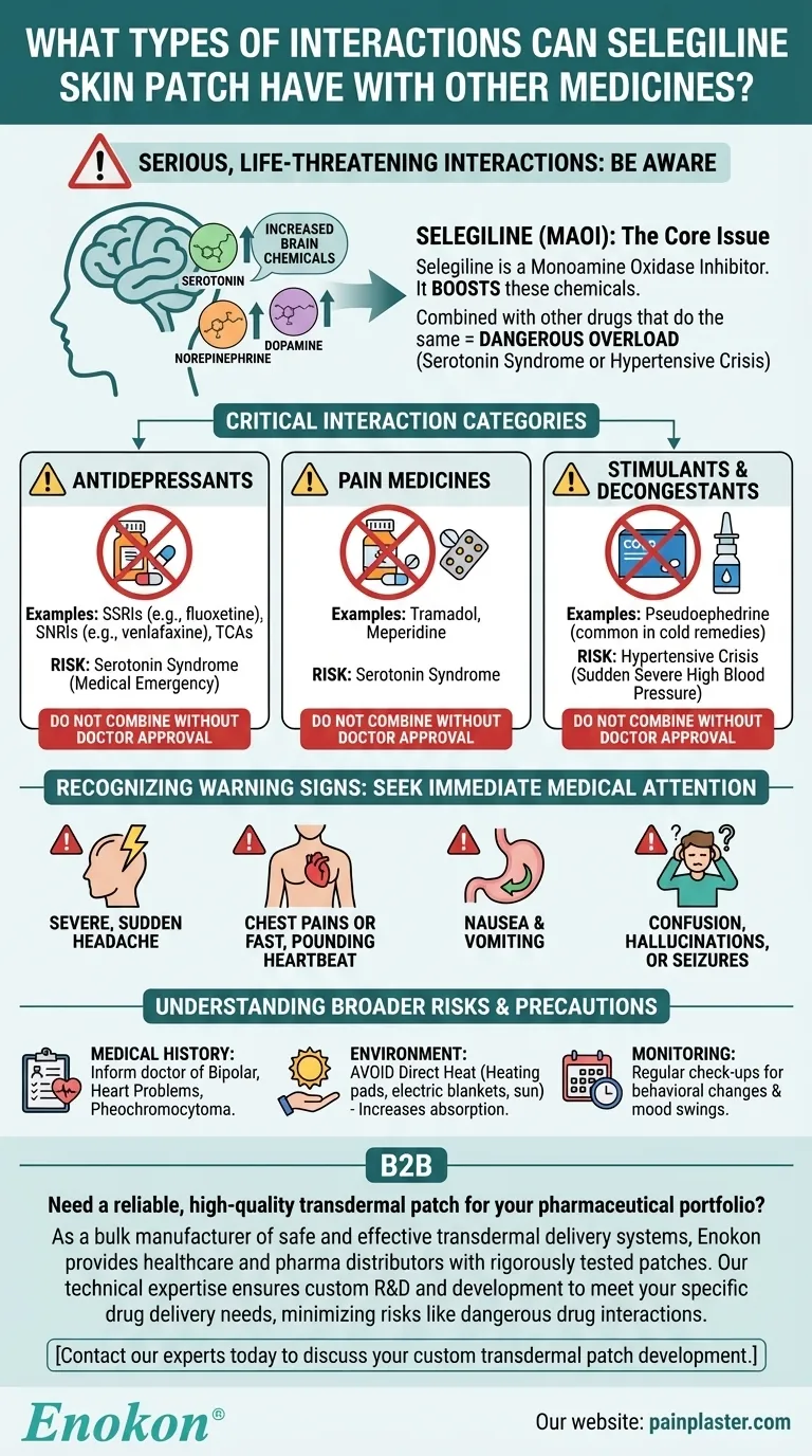 セレギリン皮膚パッチは他の薬とどのような相互作用がありますか？主なリスクと安全性のヒント ビジュアルガイド