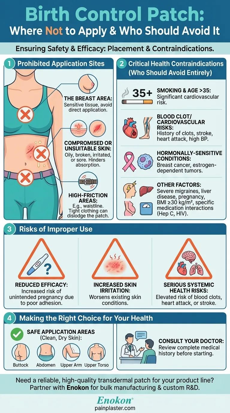 Onde é que o penso não deve ser aplicado?Evitar estas áreas para uma utilização segura e eficaz Guia Visual