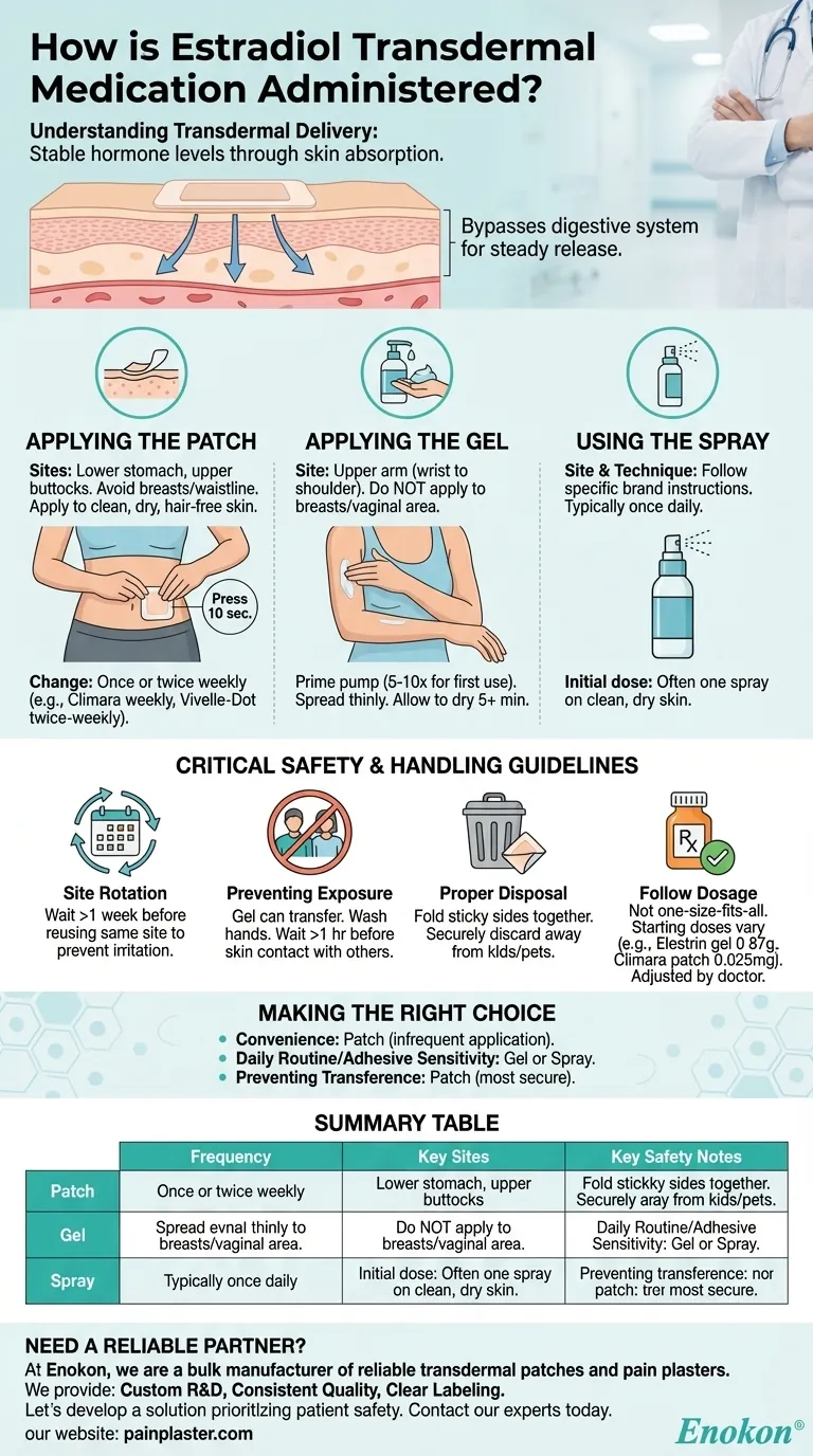 ¿Cómo se administra el estradiol transdérmico?Guía para un uso seguro y eficaz Guía Visual