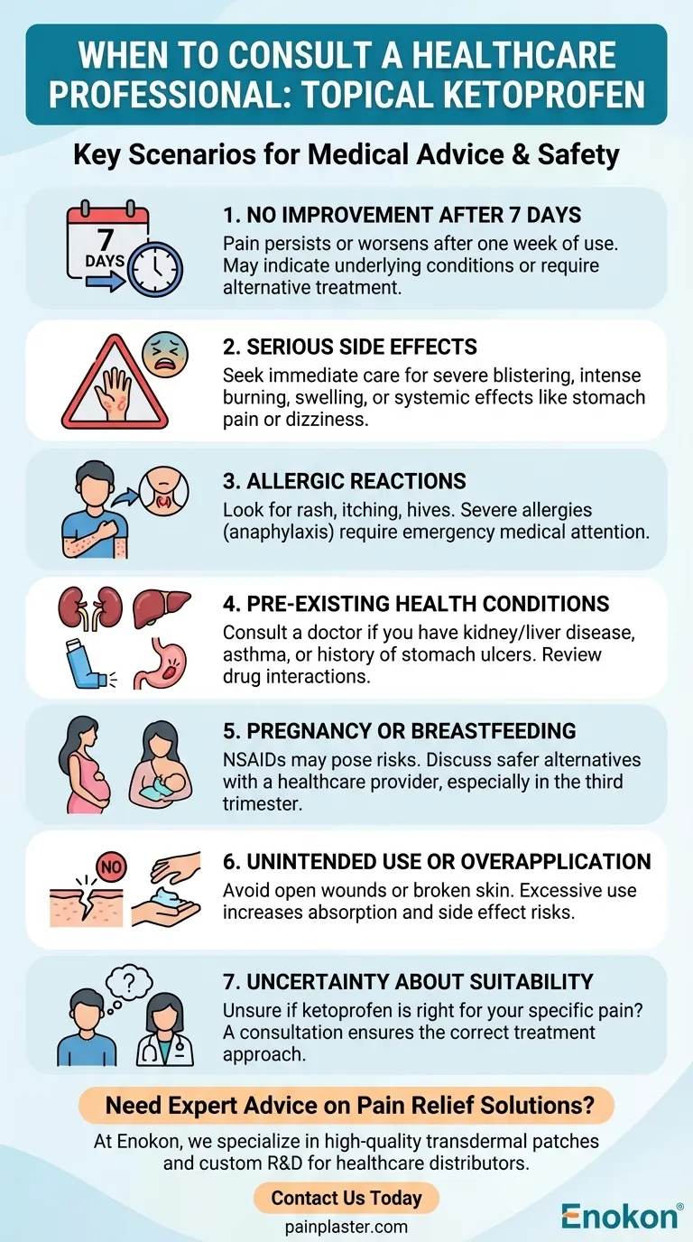 何时应就外用酮洛芬咨询医护人员？了解警告信号 图解指南