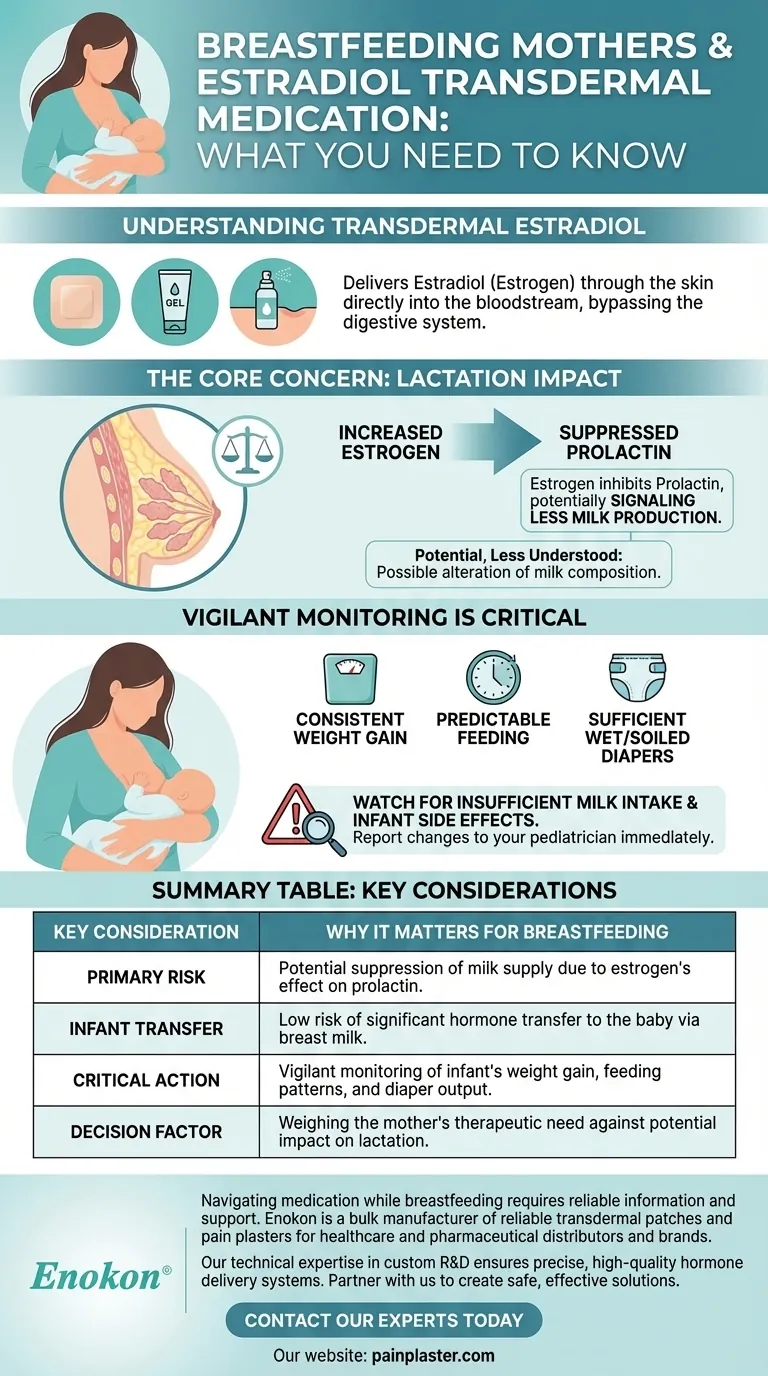 O que é que as mães que amamentam devem saber sobre o medicamento estradiol transdérmico?Equilíbrio entre segurança e lactação Guia Visual