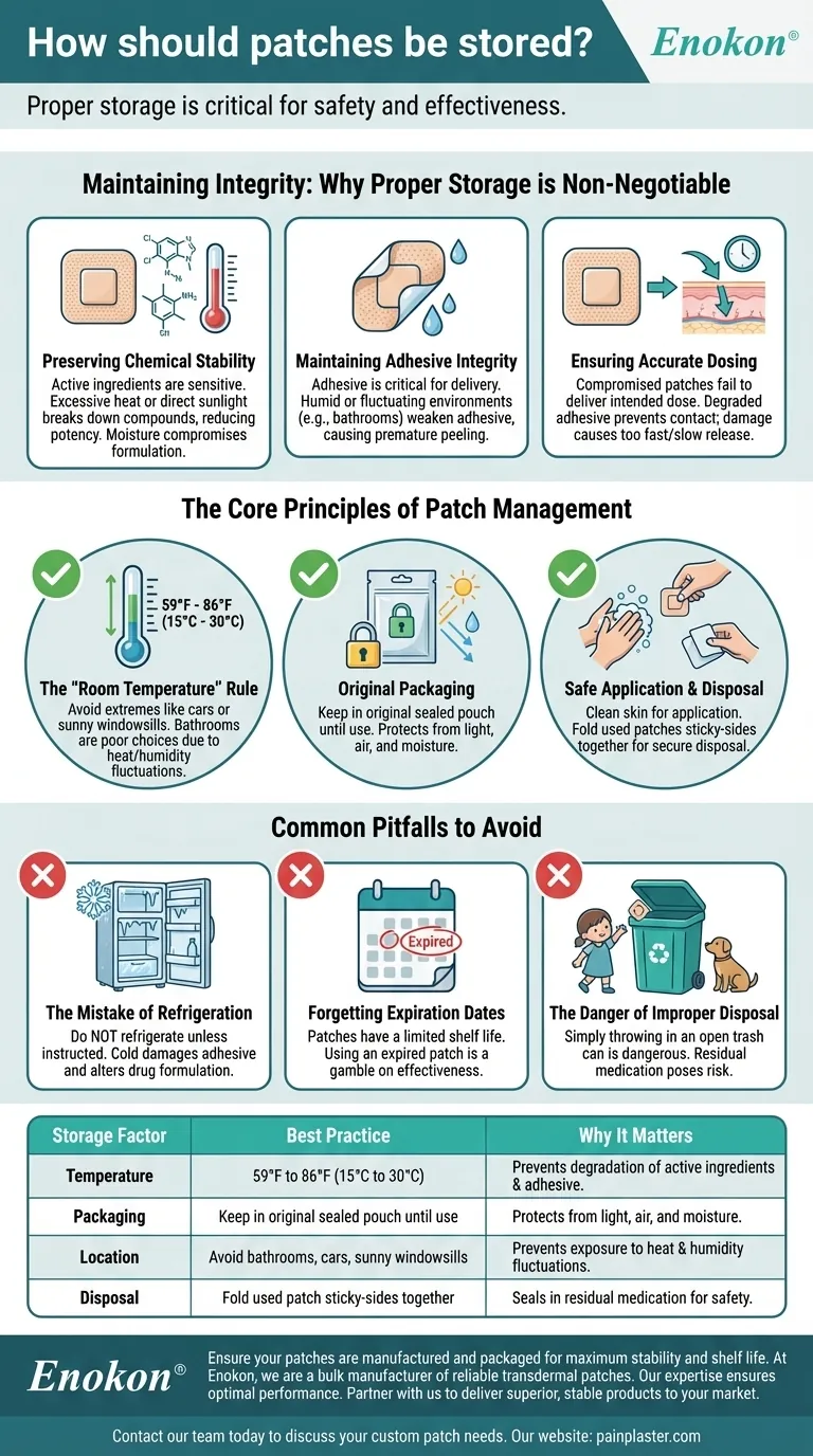 パッチはどのように保管すべきか？安全性と有効性のための必須ガイドライン ビジュアルガイド