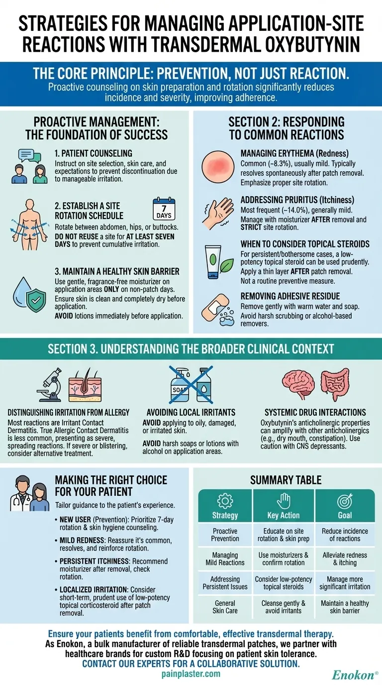 Какие стратегии могут помочь справиться с реакциями в месте нанесения трансдермального оксибутинина?Советы экспертов по уходу за кожей и безопасности Визуальное руководство