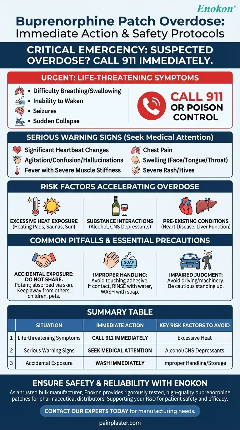 O que deve ser feito em caso de sobredosagem do adesivo transdérmico de buprenorfina?Passos imediatos e medidas de segurança Guia Visual