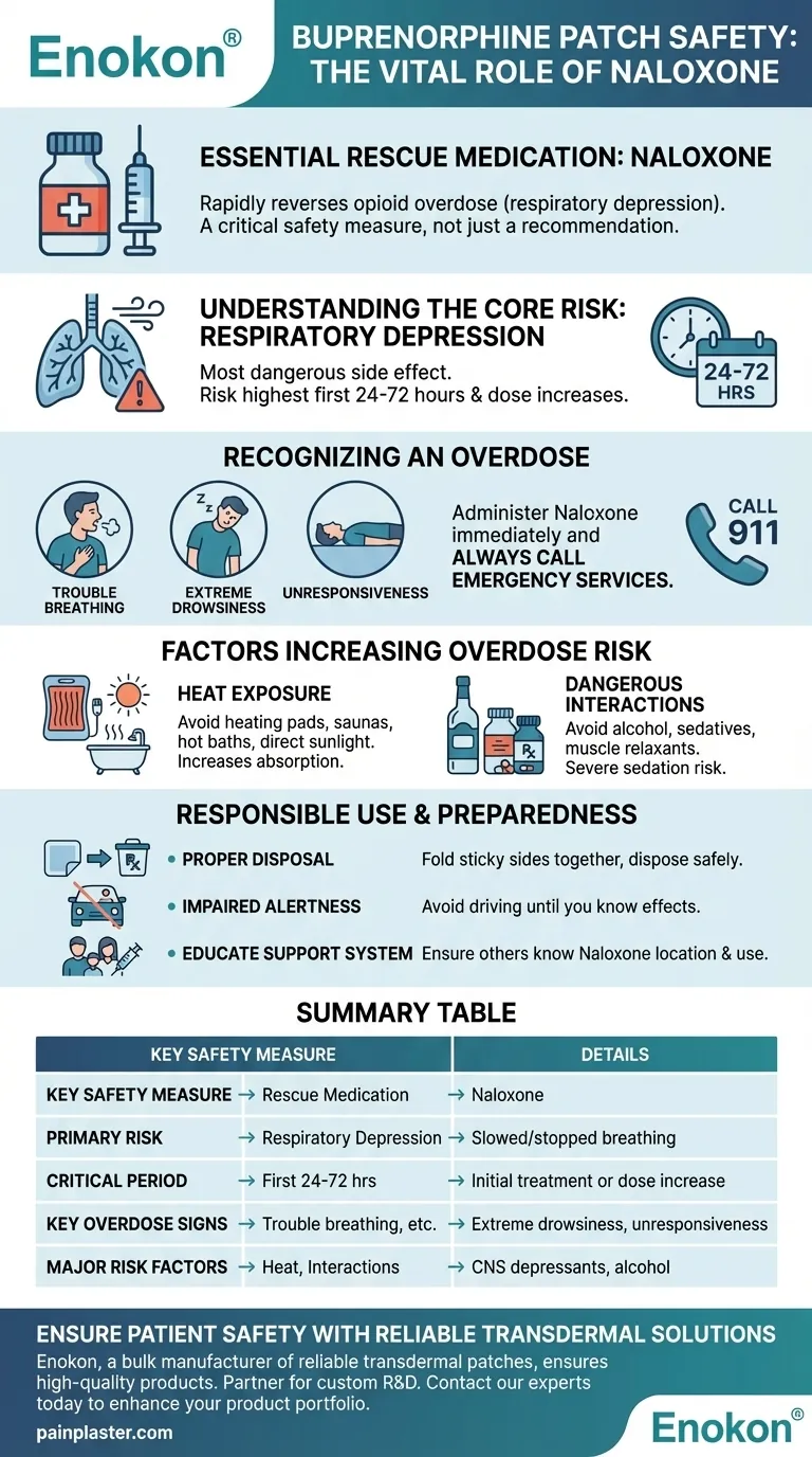 ブプレノルフィンパッチ使用時にすぐに用意すべきレスキュー薬は？必須安全ガイド ビジュアルガイド