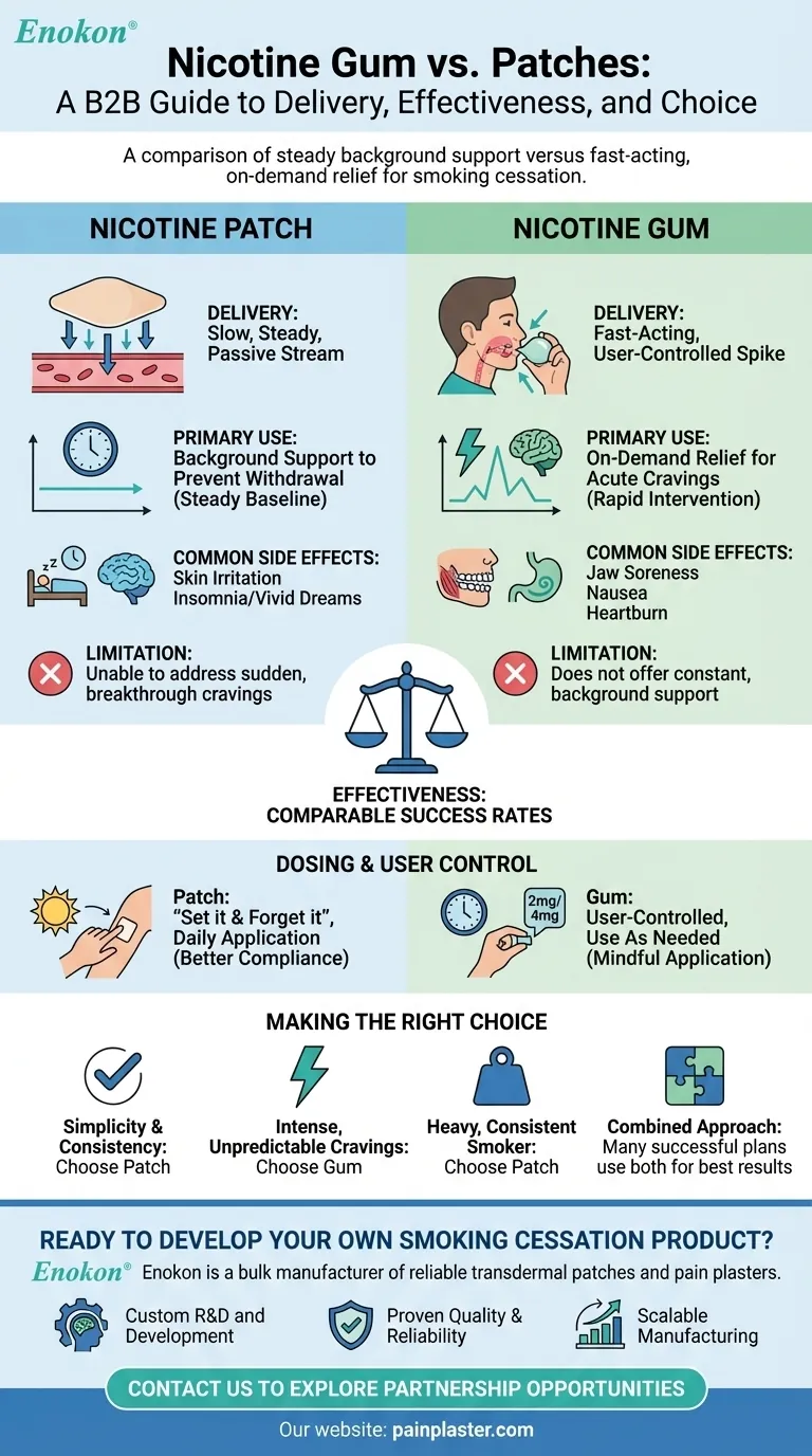 ニコチンガムとニコチンパッチの比較は？自分に合ったNRTを選ぶ ビジュアルガイド