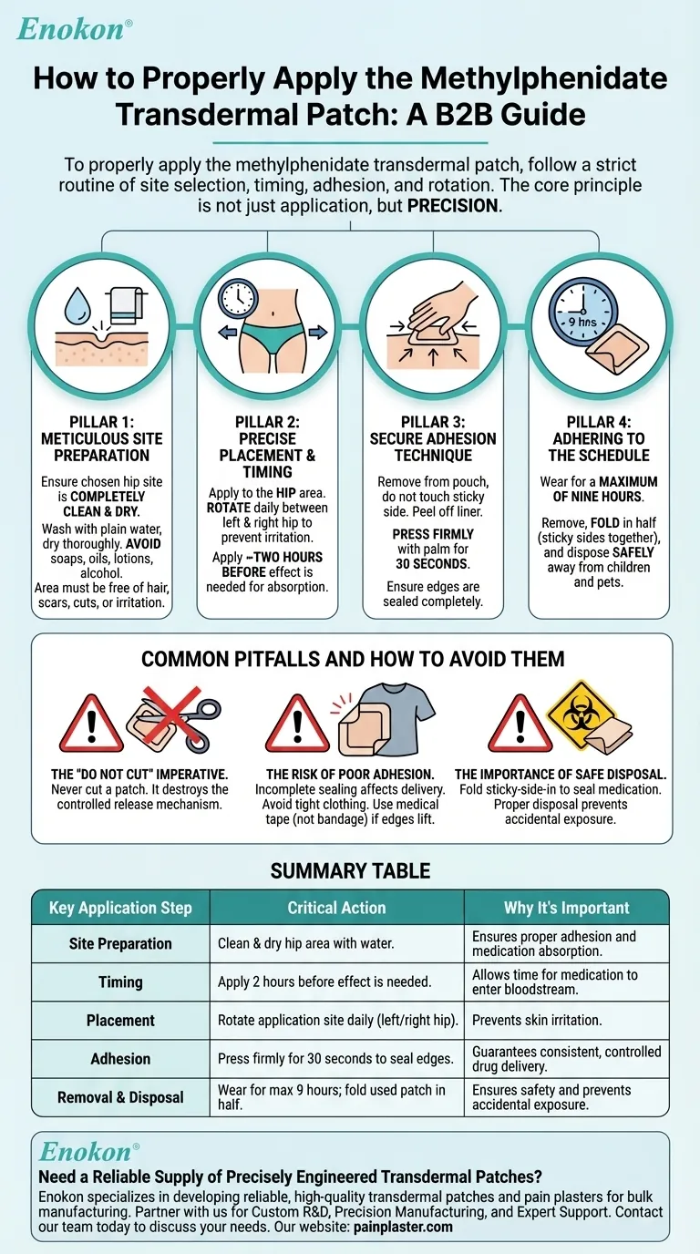 Как правильно применять трансдермальный пластырь с метилфенидатом?Ключевые шаги для оптимального применения Визуальное руководство