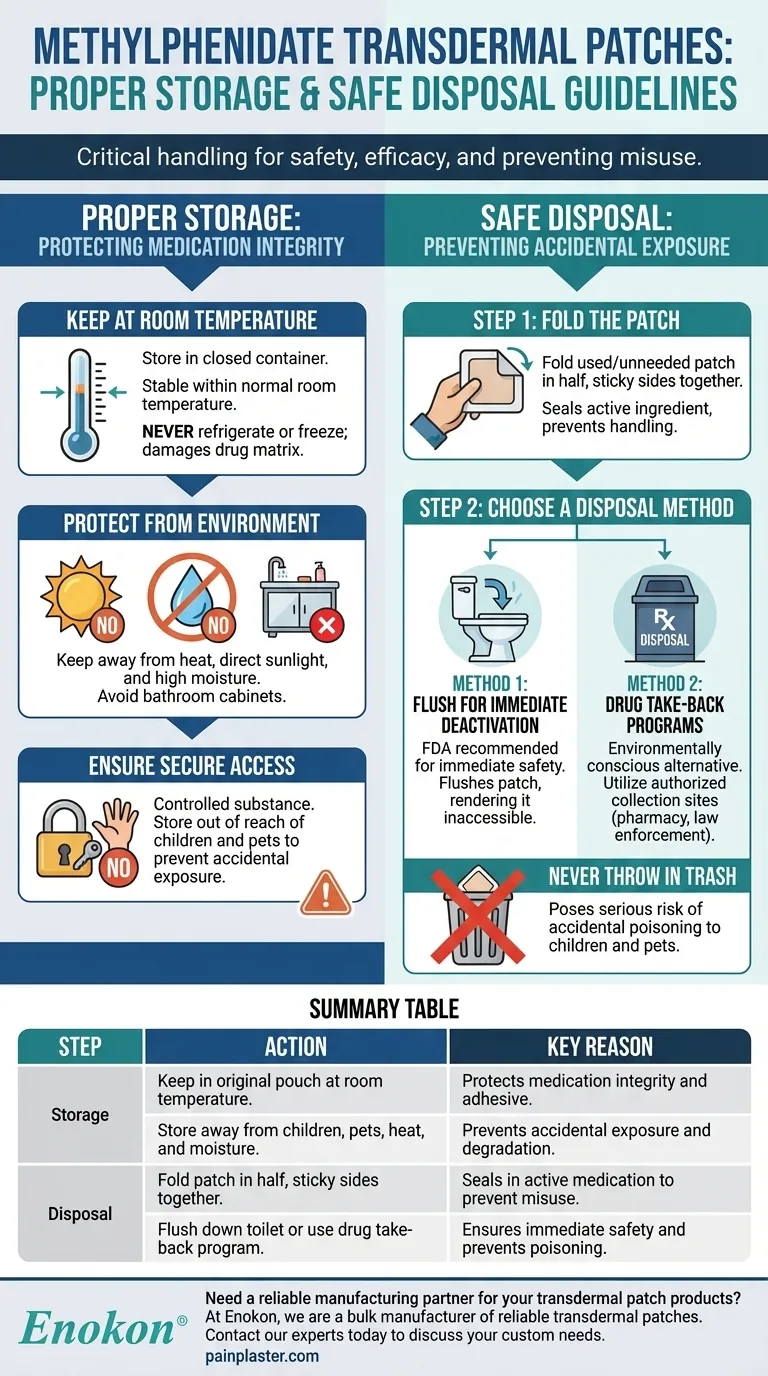 哌醋甲酯透皮贴剂应如何储存和处置？基本安全指南 图解指南