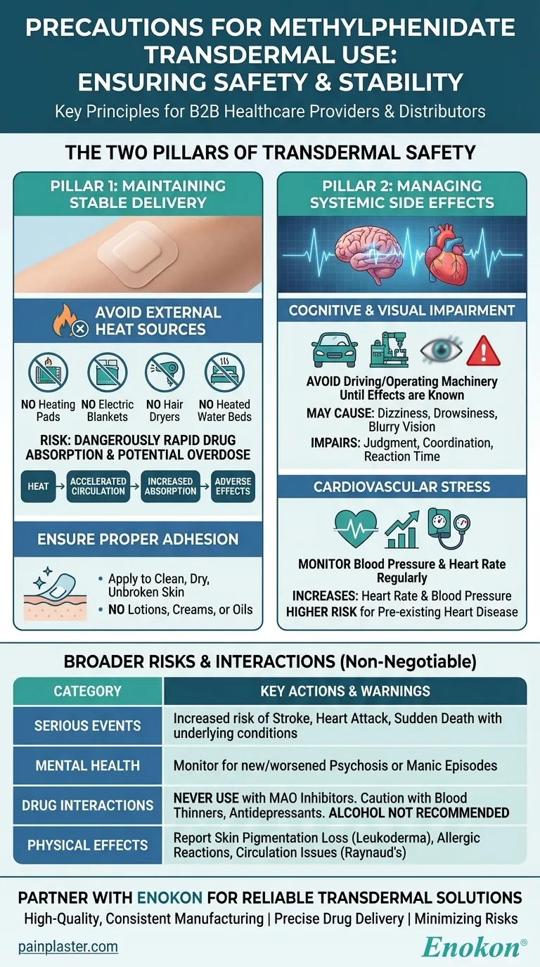 Какие меры предосторожности следует соблюдать при использовании метилфенидата трансдермального?Обеспечьте безопасное и эффективное лечение СДВГ Визуальное руководство