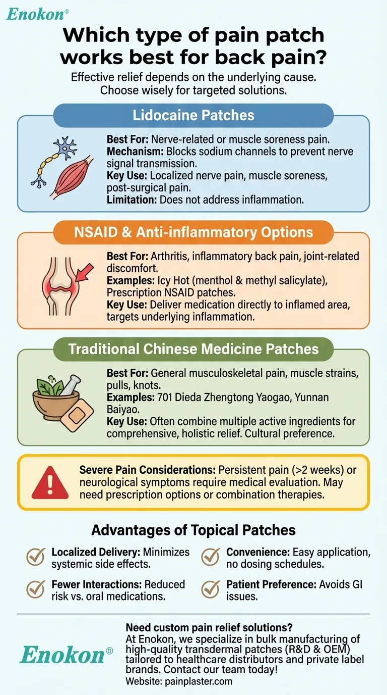 Which type of pain patch works best for back pain? Find Targeted Relief for Your Specific Condition Visual Guide