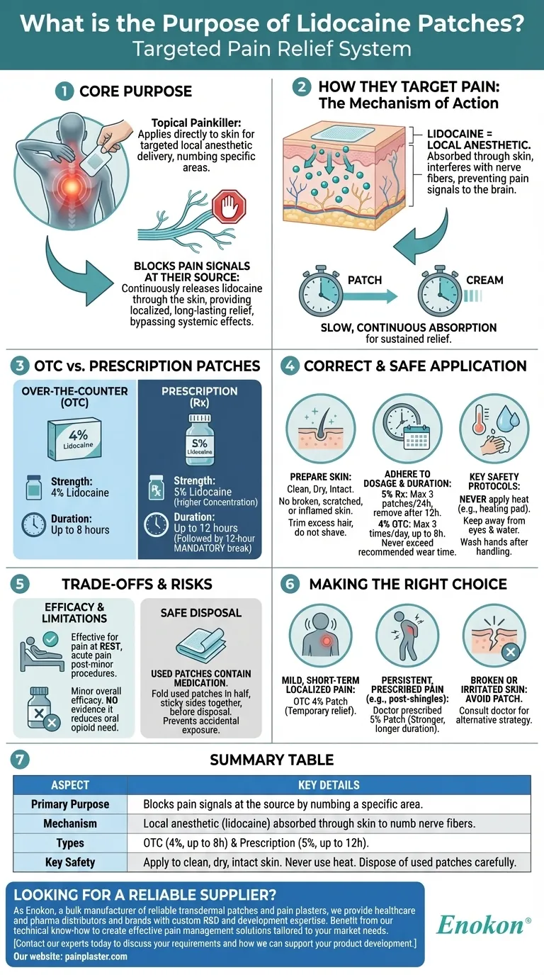 リドカインパッチの目的は？錠剤なしで標的の痛みを和らげる ビジュアルガイド