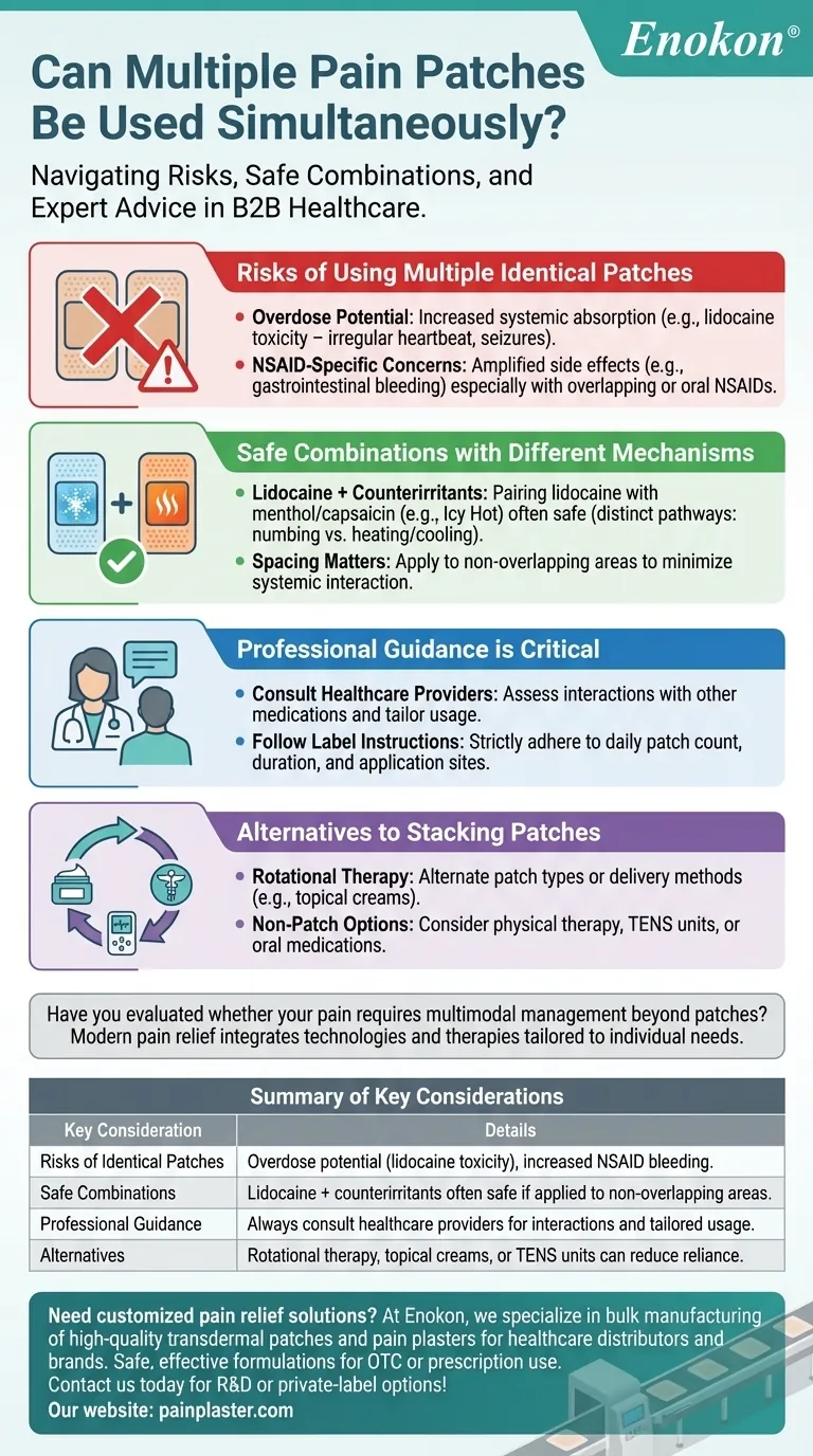 Podem ser utilizados vários pensos analgésicos em simultâneo?Segurança e alternativas explicadas Guia Visual