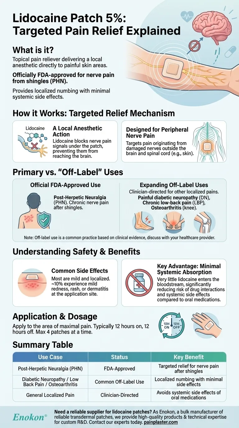 リドカインパッチ5%は何に使用されますか？神経障害性疾患の標的疼痛緩和 ビジュアルガイド
