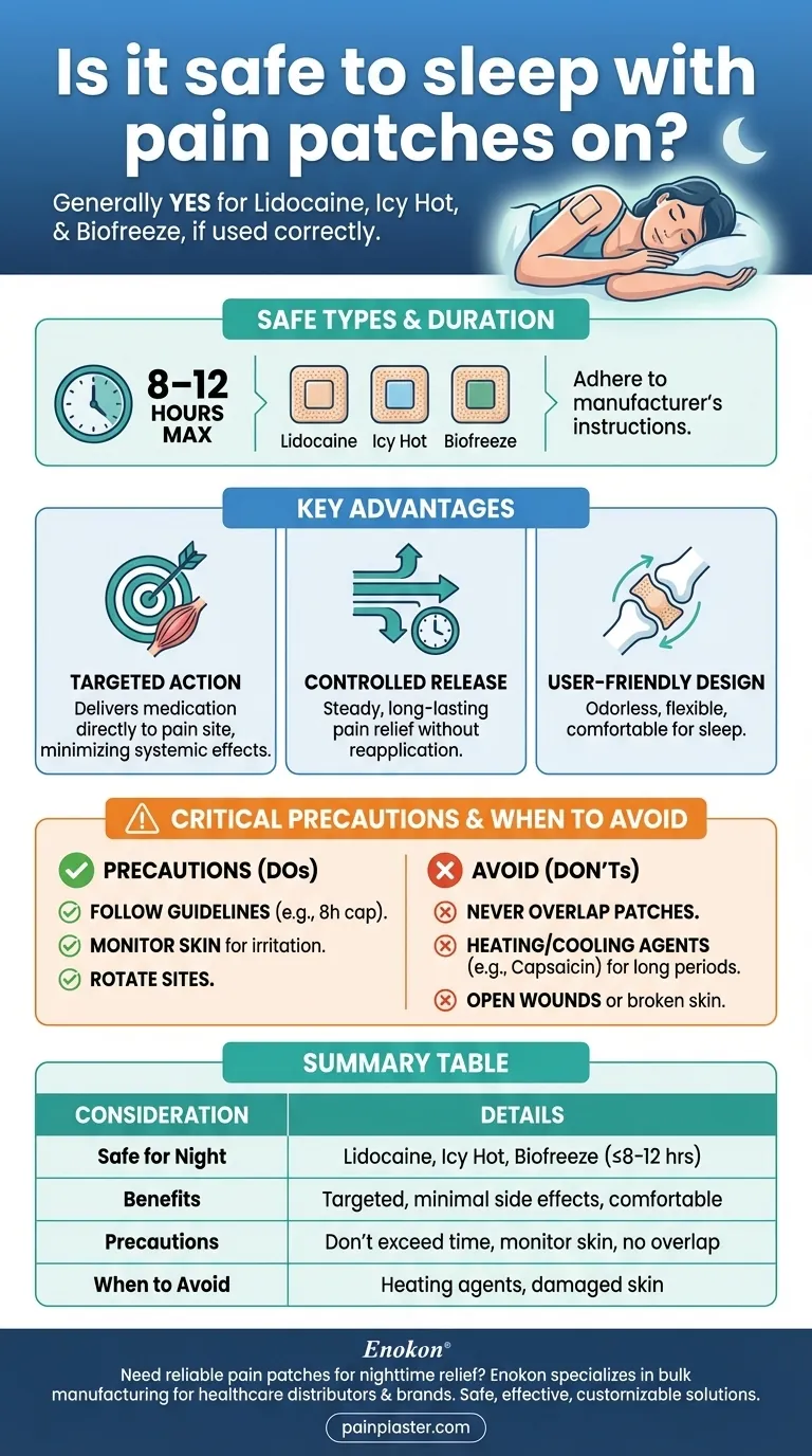 ¿Es seguro dormir con parches para el dolor?Alivio nocturno sin riesgos Guía Visual