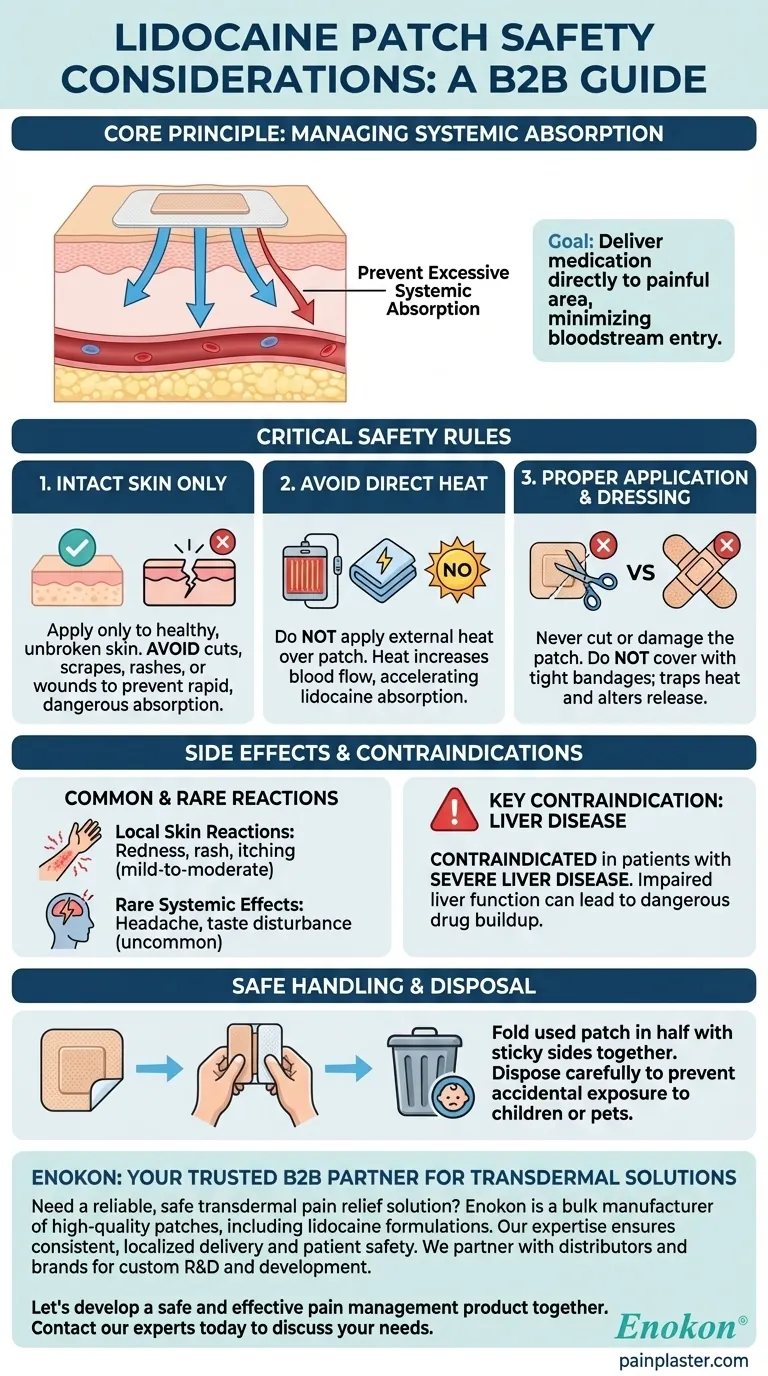 リドカインパッチの安全性にはどのような配慮が必要ですか？安全で効果的な疼痛緩和の確保 ビジュアルガイド