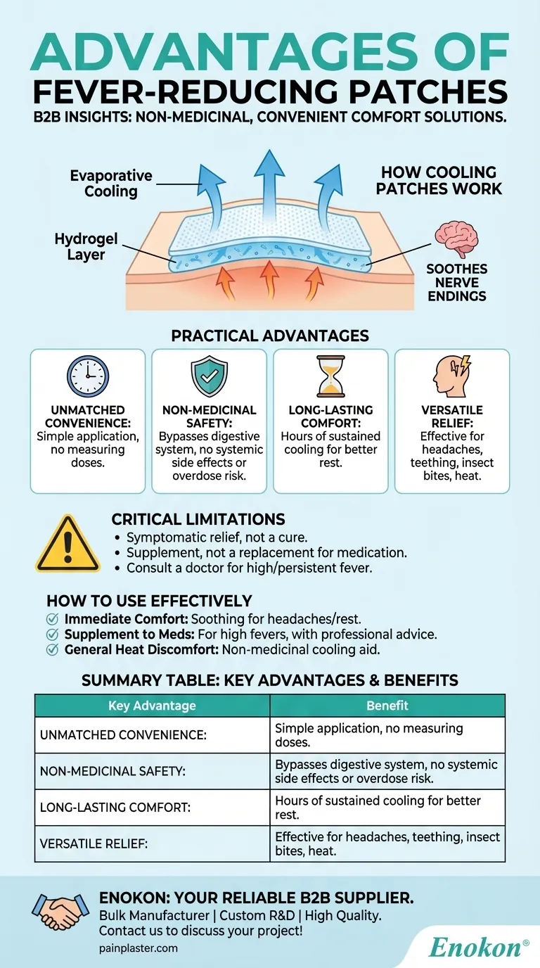 解熱パッチを使う利点は？薬を使わず、安全で長持ちする解熱効果 ビジュアルガイド