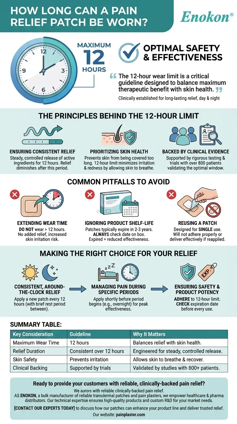 How long can Pain Relief Patch be worn? A Guide to the 12-Hour Rule for Safe Relief Visual Guide