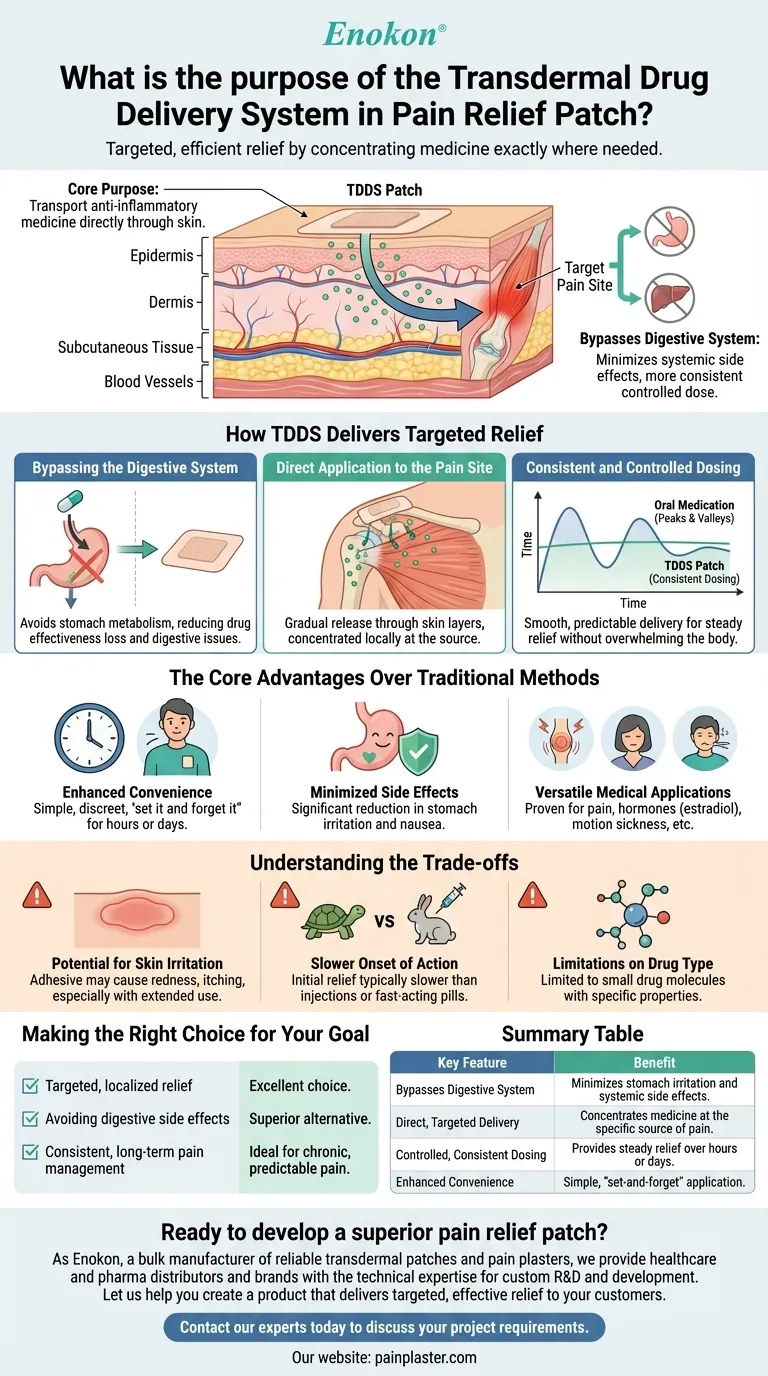 止痛贴中的透皮给药系统有何作用？| 有针对性地缓解疼痛 图解指南