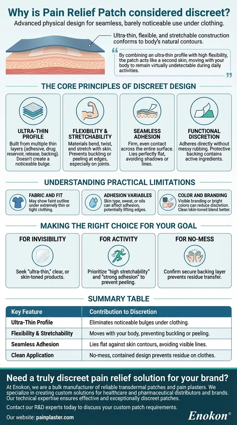 Why is Pain Relief Patch considered discreet? Unseen Comfort for an Active Lifestyle Visual Guide