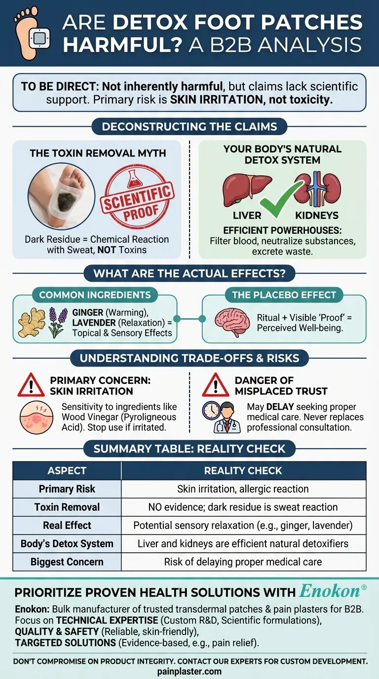 デトックスフットパッチは有害か？その安全性と効果についての真実 ビジュアルガイド
