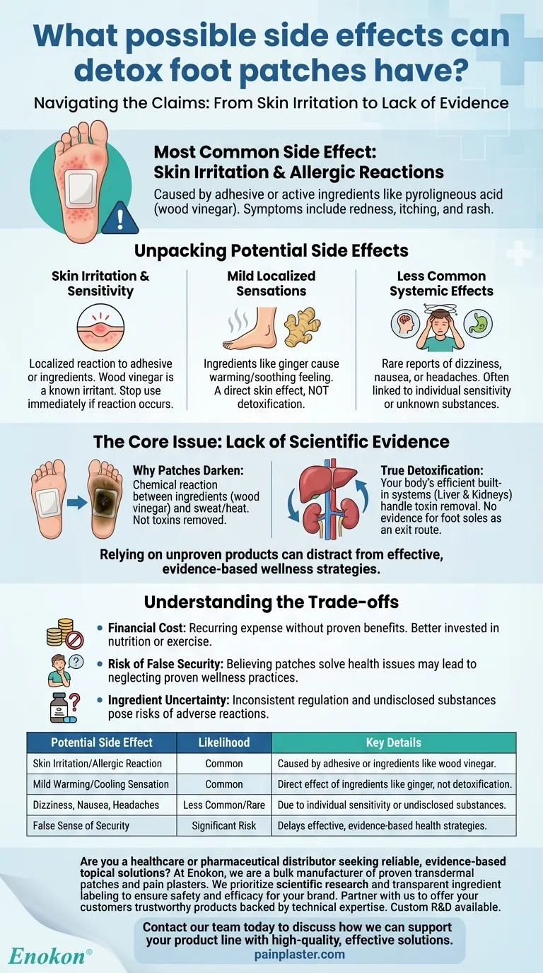 What possible side effects can detox foot patches have? Understanding the real risks and lack of evidence Visual Guide