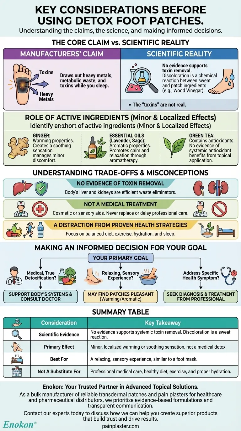 Quelles sont les principales considérations à prendre en compte avant d'utiliser les patchs détox pour les pieds ?Sécurité, ingrédients et attentes réalistes Guide Visuel