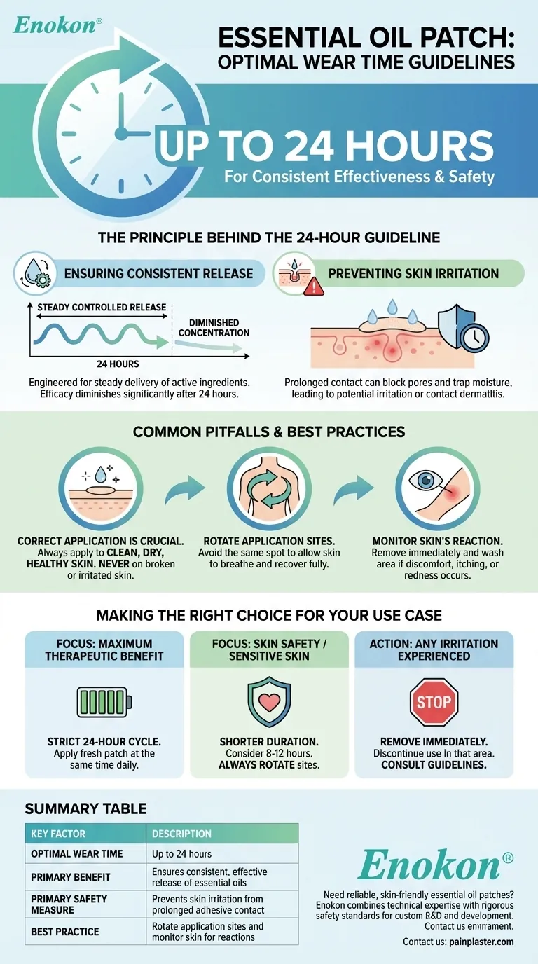 Per quanto tempo si può indossare il cerotto agli oli essenziali?Sollievo per 24 ore per il benessere stagionale Guida Visiva