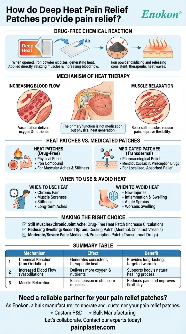 ディープ・ヒート・ペインリリーフ・パッチはどのように痛みを和らげるのか？快適さを持続させる温熱療法 ビジュアルガイド