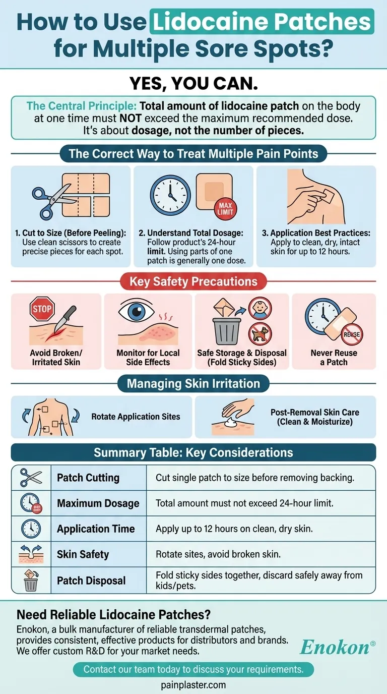 Wie können Sie Lidocain-Pflaster für mehrere wunde Stellen verwenden?Maximieren Sie die Schmerzlinderung auf sichere Weise Visuelle Anleitung