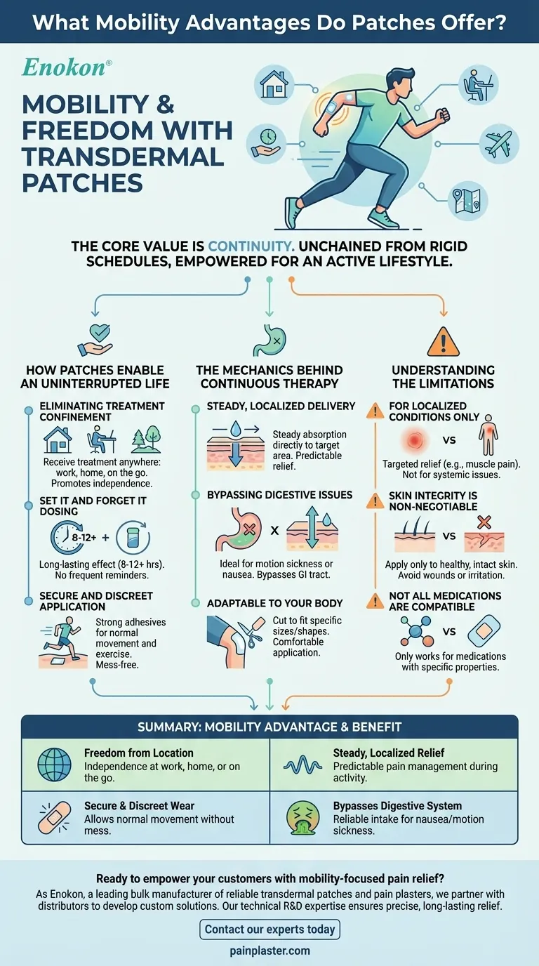 Welche Mobilitätsvorteile bieten die Pflaster?Mehr Freiheit durch nahtlose Entlastung Visuelle Anleitung