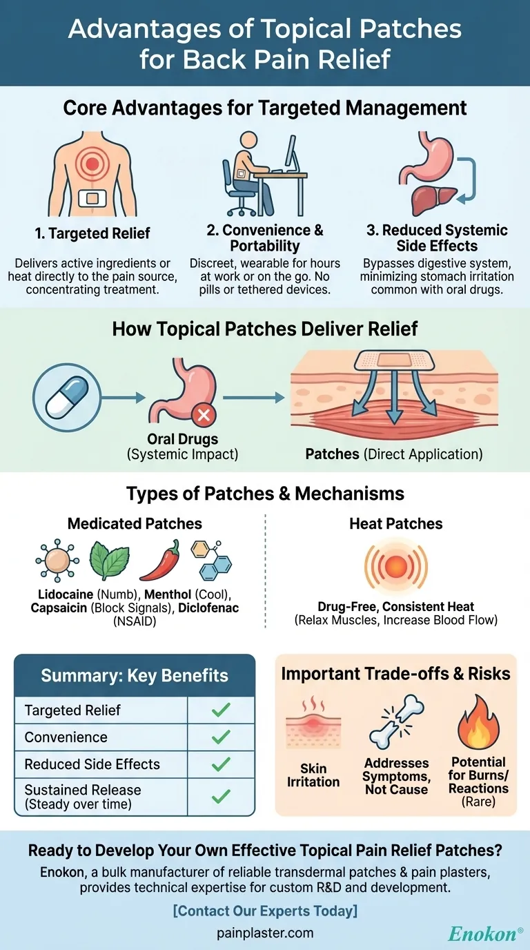 腰痛緩和に局所パッチを使う利点は？的を絞った安全で長持ちする疼痛管理 ビジュアルガイド