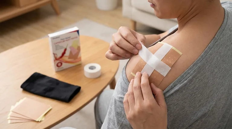 找到合适的位置后,应如何固定信号缓解贴片?确保最佳粘附性,有效缓解疼痛