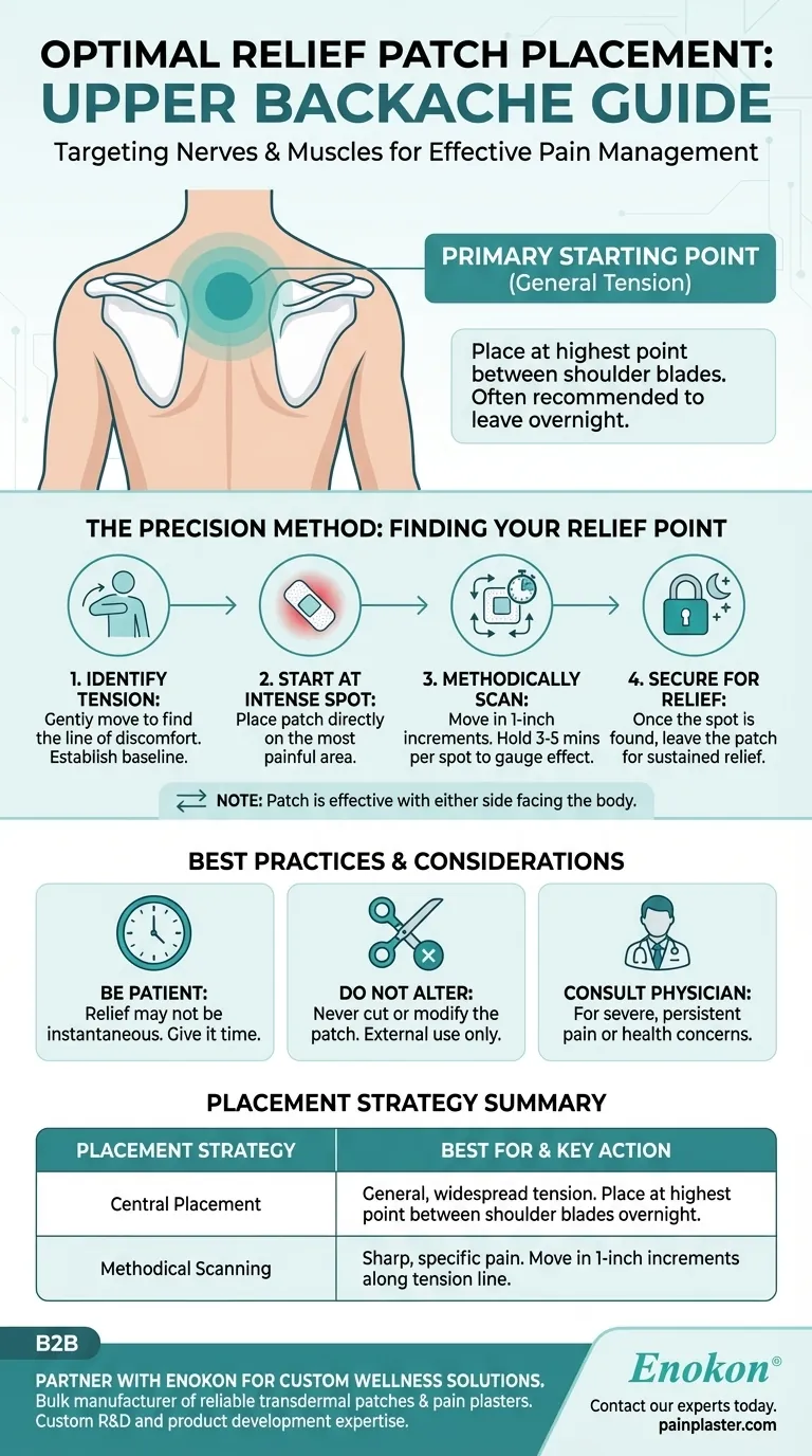 ¿Cómo debe utilizarse el parche Signal Relief para aliviar el dolor en la parte superior de la espalda?Maximizar el alivio del dolor durante la noche Guía Visual