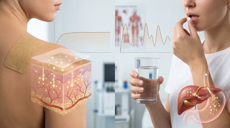 経皮投与とは何か、経口投与との比較は?主な利点と臨床的洞察